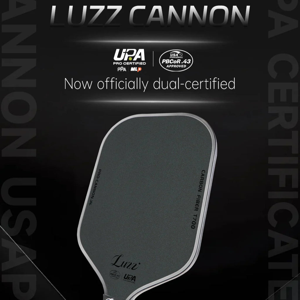LUZZPICKLEBALL CANNON PADDLE T700 CARBON FRICTION SURFACE|THERMOFORMED