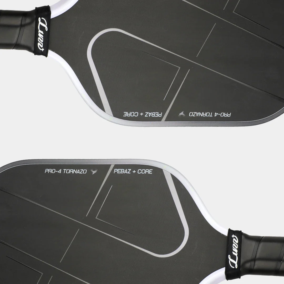 Luzzpickleball Pro 4 Tornazo Carbon Fiber Pickleball Paddle - Dual-Layer Core